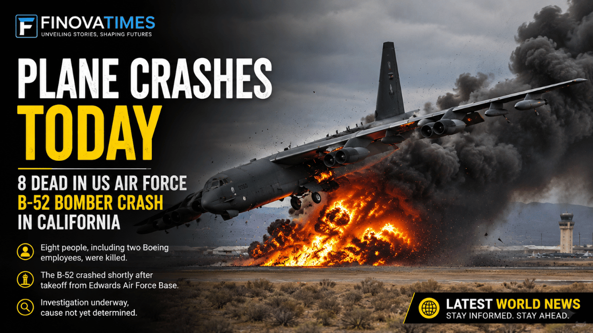 Plane Crashes Today: 8 Dead in California B-2 bomber Crash.